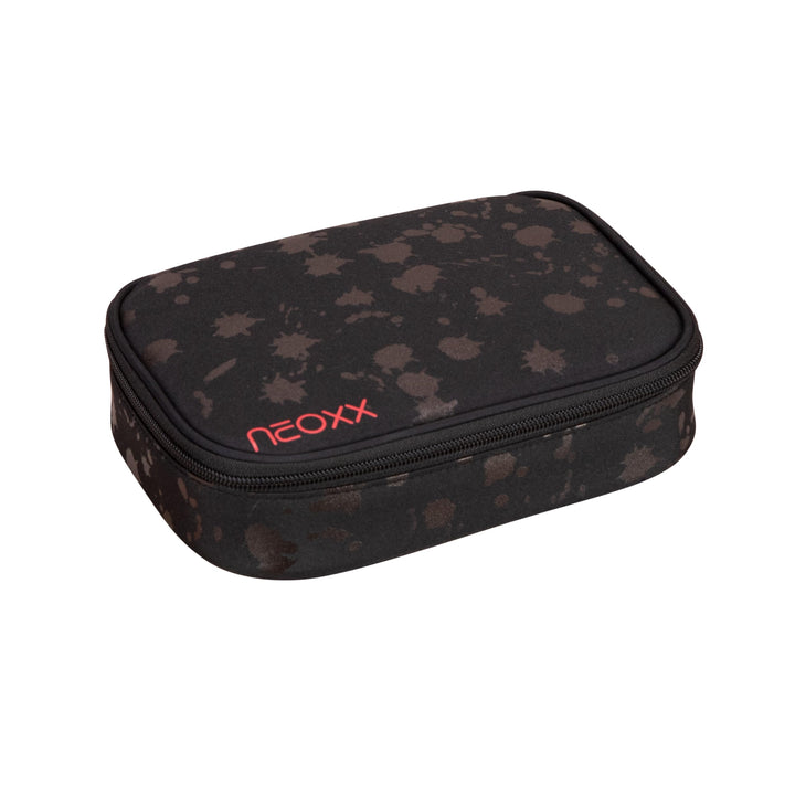 neoxx - Schlamperbox Dunk Splash in Black – Platz für EIN Geodreieck – Stifte Flap mit 26 Stifteschl