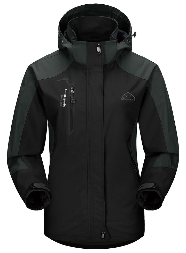 YSENTO Damen Outdoor Wanderjacke Wasserdicht Übergangsjacke Leicht Atmungsaktie Regenjacke Funktions