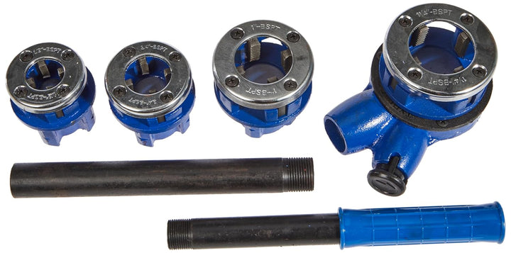 Silverline - Gewindeschneidkluppe, 5-tlg. Satz 1/2, 3/4, 1 u. 1 1/4 Zoll BSPT (868556) Single, Singl