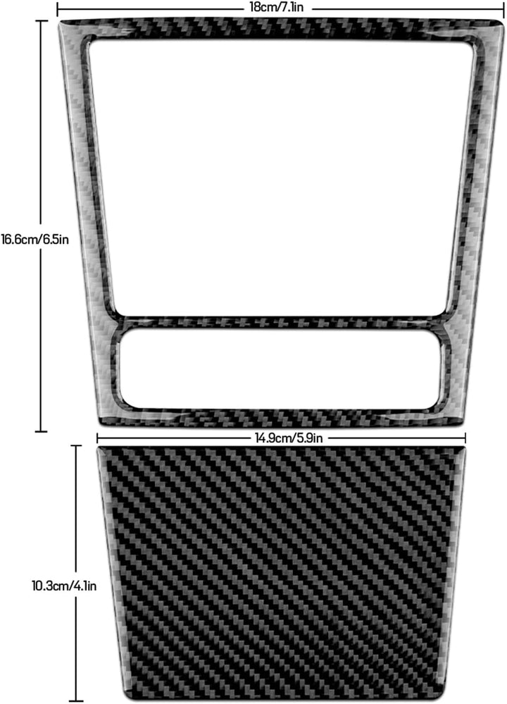 KUNGKIC Kohlefaser Aufbewahrungsbox Panel Auto-Aschenbecher Rahmen Abdeckung für Volkswagen VW Golf