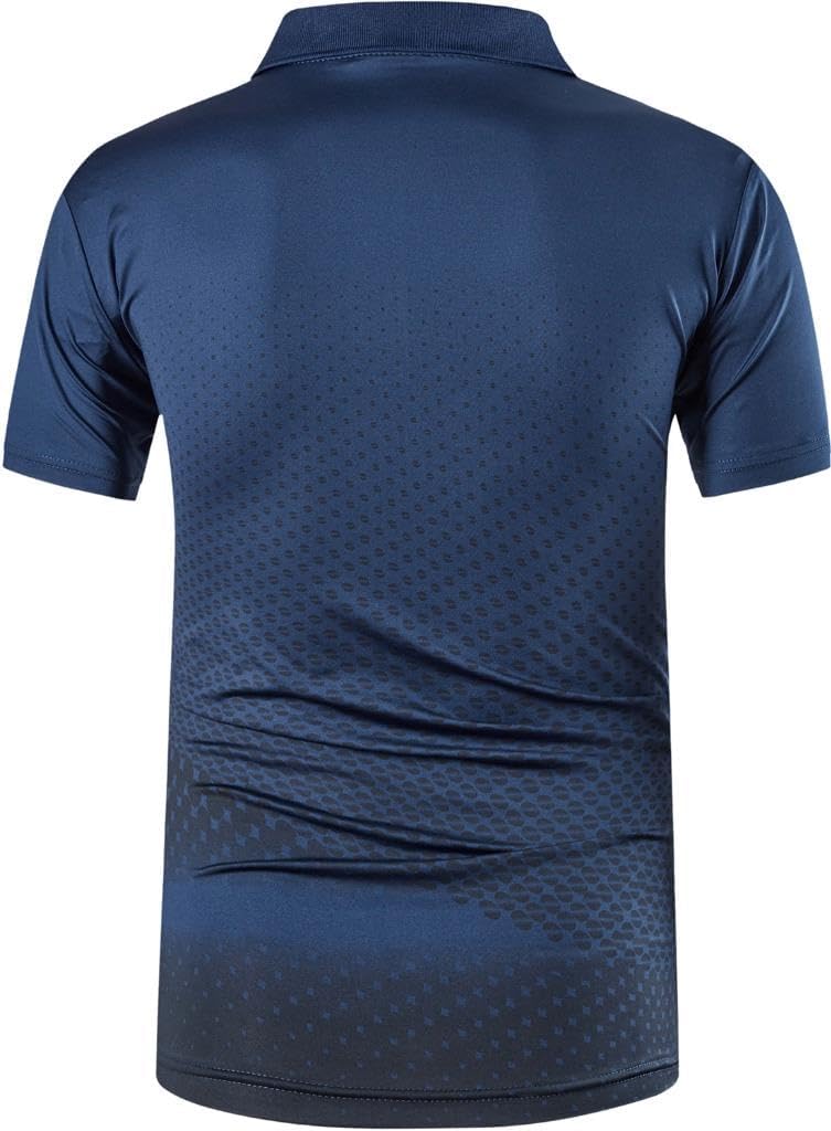 Jeansian Herren Kurzarm Passform Sport Polo Tee Shirts T-Shirts Tops Poloshirt Golf Tennis Picklebal