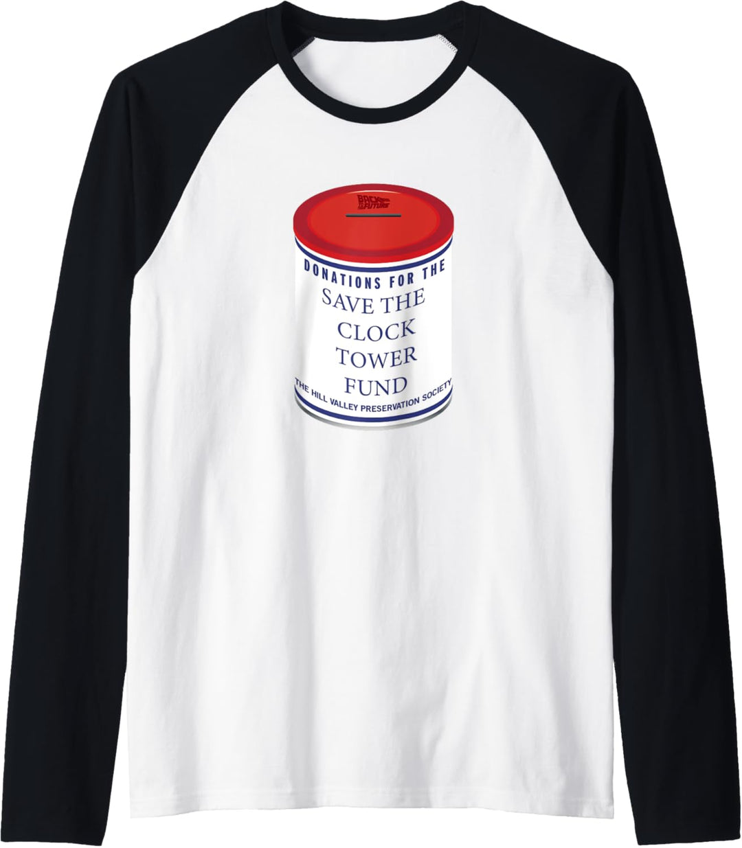 Back To The Future Save The Clock Tower Donation Jar Raglan