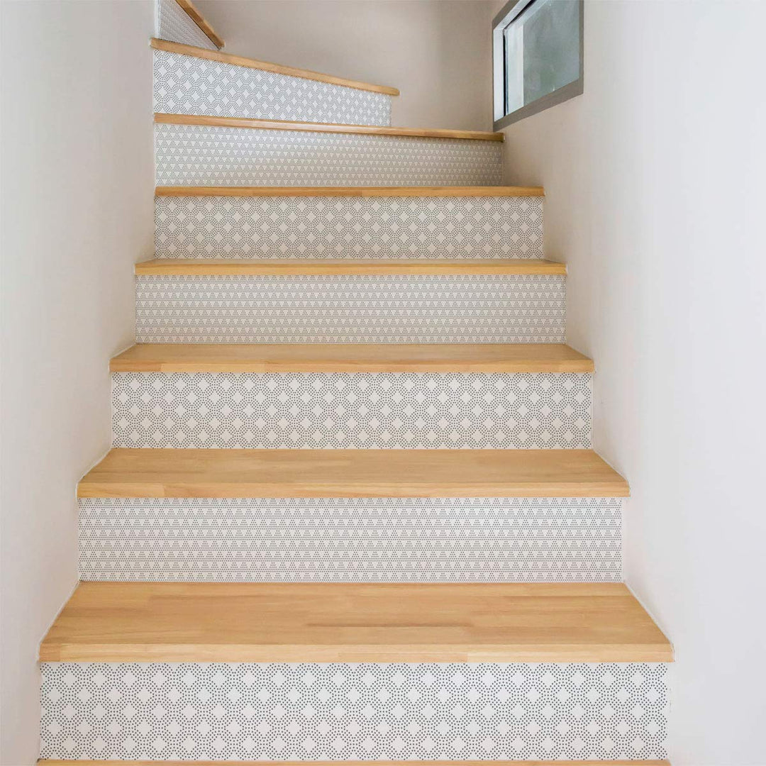 4 Sticker, selbstklebend, Treppe, skandinavische Fliesen | Sticker, selbstklebend, Zementfliesen – A
