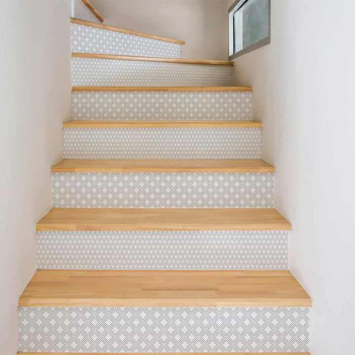 4 Sticker, selbstklebend, Treppe, skandinavische Fliesen | Sticker, selbstklebend, Zementfliesen – A