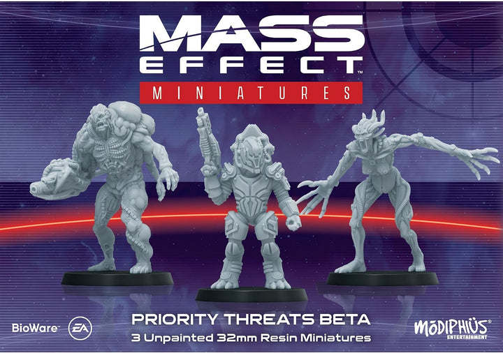 Mass Effect Priority Threats Beta-Harz-Sammler-Miniatur-Set – Rüsten Sie Ihr Spiel mit Tisch-Miniatu