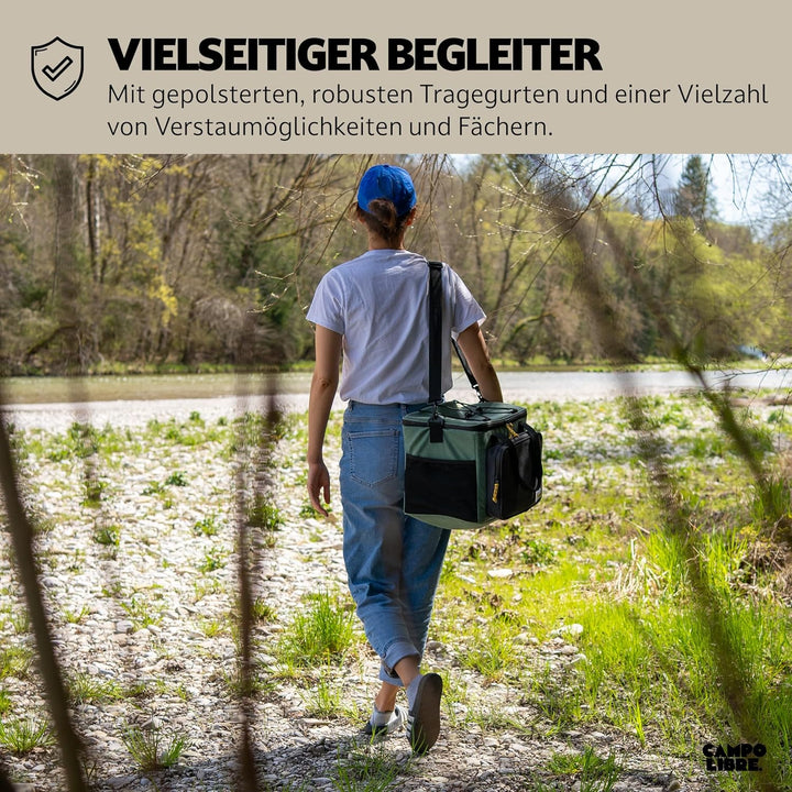 Campo Libre.® Hulk I Premium Camping Kühltasche 30l & 20l I Kühltasche klein mit Wasserdichten Reiss