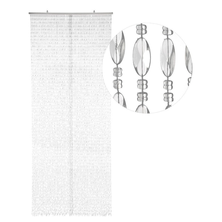 HAB & GUT -DV03461- Türvorhang TWISTER, KLAR / SEHR DICHT mit 68 Strängen, 90 x 200 cm, Perlenvorhan