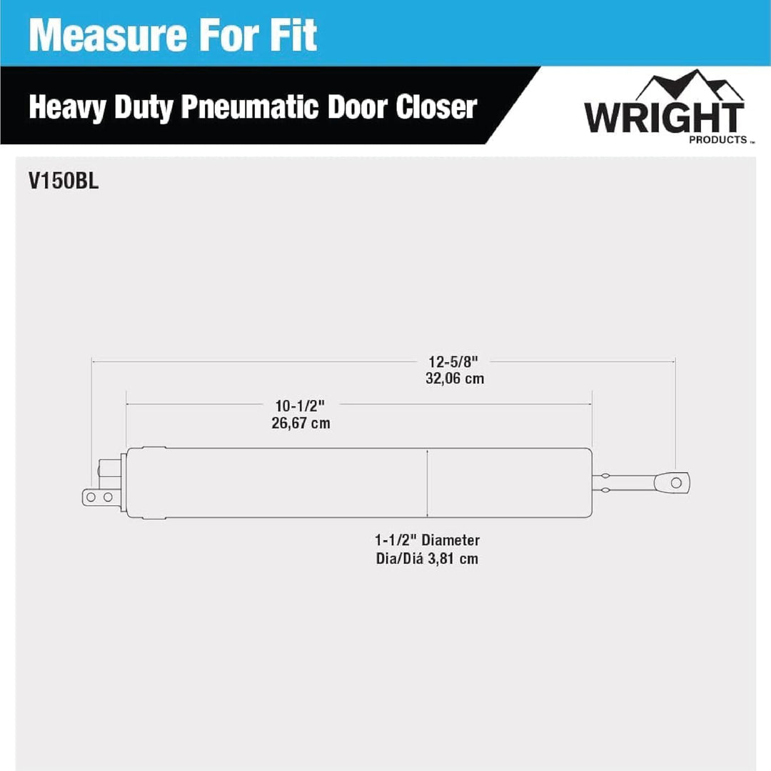 Wright Products V150BL Robuster, pneumatischer Schliesser, Schwarz Schwarz Keine Angabe, Schwarz Kei