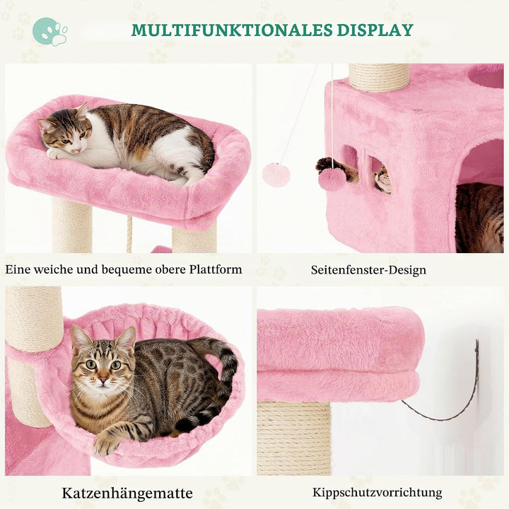 YITAHOME Kratzbaum, Katzenkratzbaum, für Grosse Katze, Katzenbaum, Katzenbürsten, 11 cm Dicke Stämme