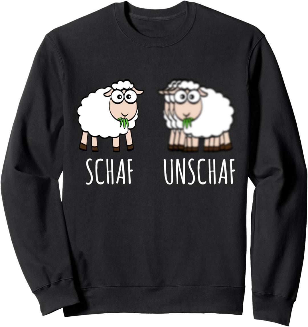 Schaf Unschaf Wortwitz Wortspiele Geschenidee Schafe Schaf Sweatshirt