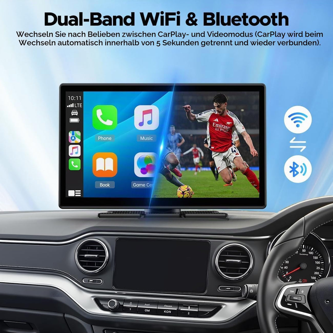 LAMTTO Wireless Carplay Display mit Net-Flix YouTube Tiktok 9 Zoll In-Cell Touchscreen CarPlay-Bilds