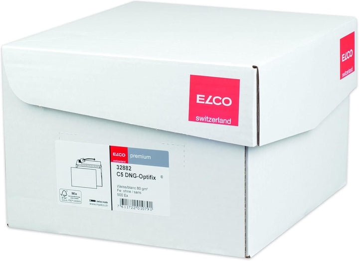 Elco 32882 Premium Briefumschlag, Innendruck vorhanden, C5, 229 x 162 mm, 80 g/qm, 500 Stück, hochwe