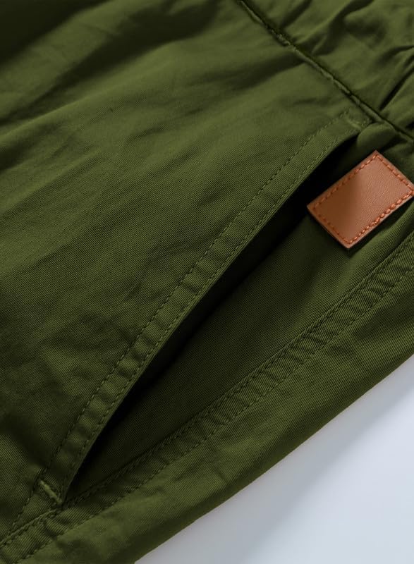 Elegancity Kurze Hosen Herren Cargo Shorts Sommer Freizeithose Kurze Elastische Taille Chino Shorts
