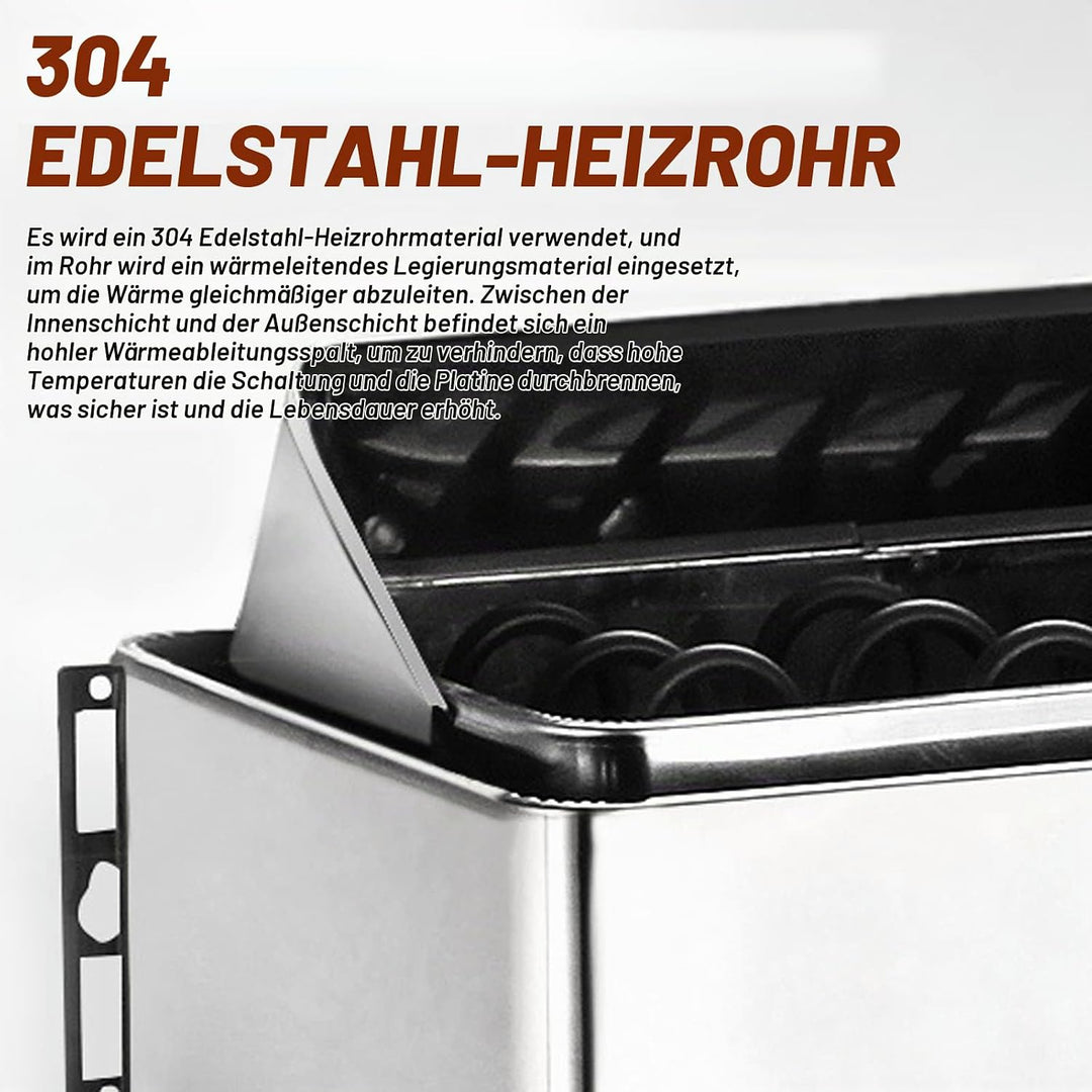 otmechl Elektrischer Saunaofen, 3 kW, 220 V tragbare Saunaheizung für drinnen &amp; draussen, integriert