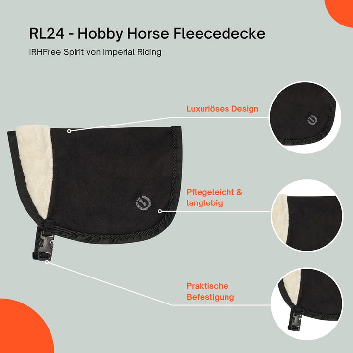 RL24 - Hobby Horse Fleecedecke IRHFree Spirit von Imperial Riding – Spielzeug Pferdedecke mit Pelzkr