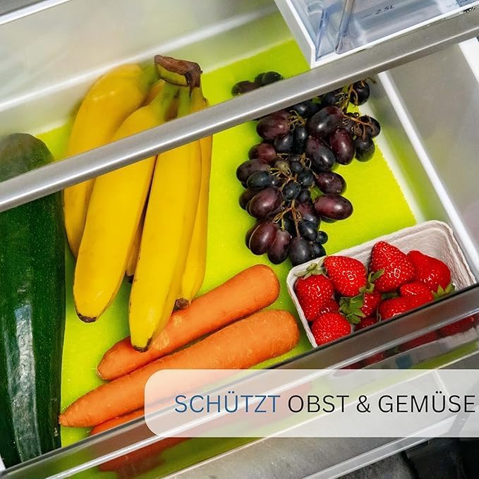 Westmark Kühlschrankmatten – 4 Matten mit antibakterieller Wirkung und Luftpolstern, ideal zur Lager