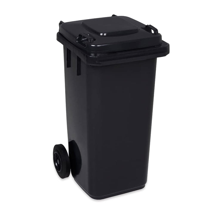 JESTIC Mülltonne Abfalltonne Reststofftonne 120L laufruhige Vollgummi-Räder NEU (Graphite)