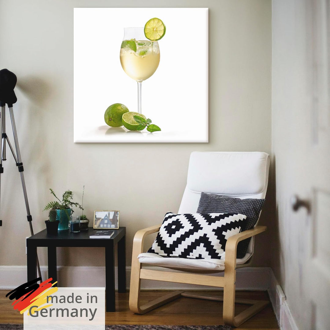 ARTland Leinwandbilder Wandbild Bild auf Leinwand 50 x 50 cm Ernährung Genuss Getränke Cocktail Foto