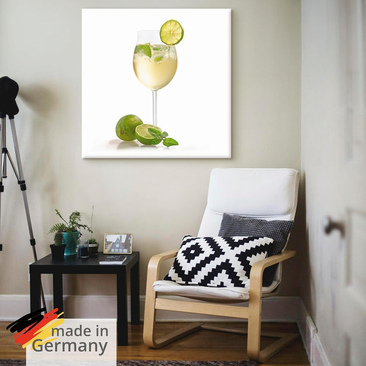 ARTland Leinwandbilder Wandbild Bild auf Leinwand 50 x 50 cm Ernährung Genuss Getränke Cocktail Foto