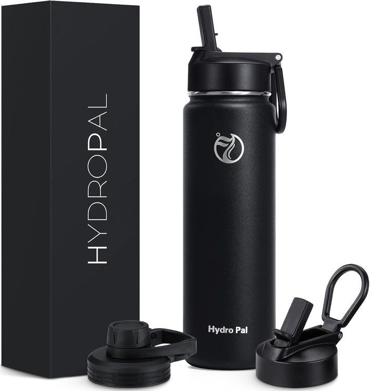 HydroPal Edelstahl Trinkflasche - 750ml, 1L, 1,2L, BPA-Frei, Kohlensäure geeignet, Isolierte Thermos