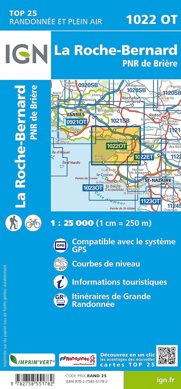 1022OT La Roche-Bernard (TOP 25), Karte