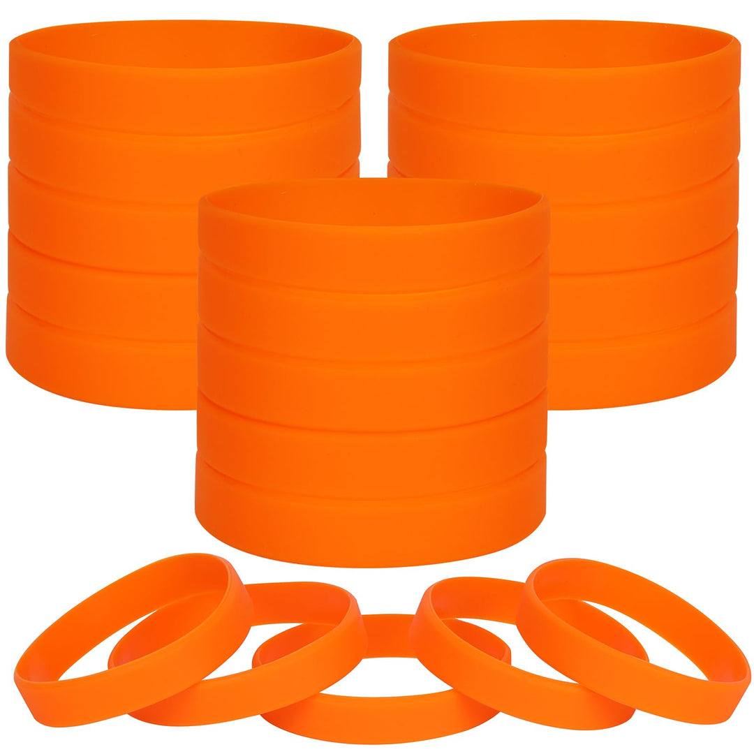 100 Stück Silikon Armbänder, Sport Party Gummi Elastic Armband Grosshandel Bulk-Armband für Kinder E