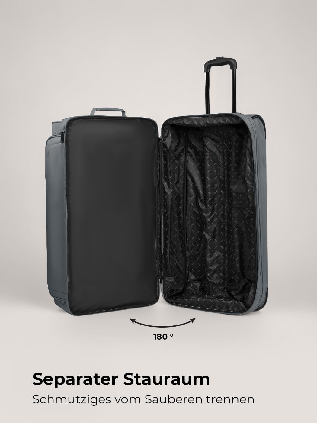 REDOLZ 2-Rollen grosse Trolley-Reisetasche | Volumen erweiterbar von 98 auf 119 Liter mit Dehnfalte