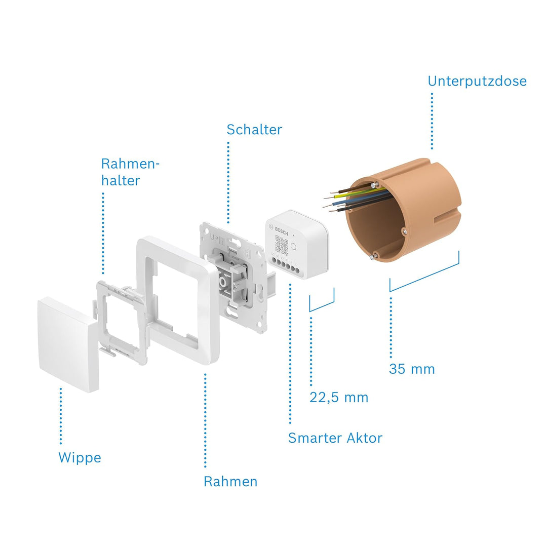 Bosch Smart Home dimmbare Beleuchtung-Set inklusive Wandschalter, 3x Dimmer, 3x Wandschalter Dimmer