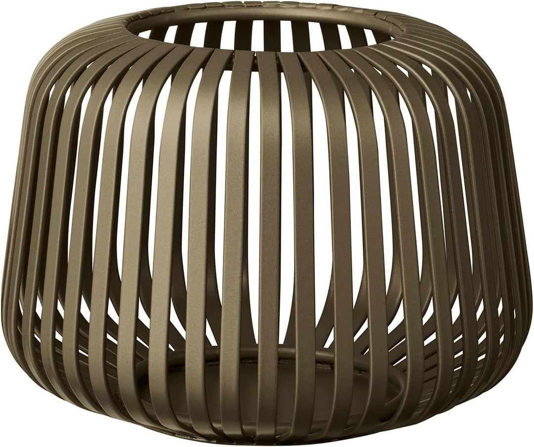 blomus Laterne Lito | Burned Metal | Grösse XS | 14L x 14B x 10H cm | Kerzenhalter Bronze | Windlich