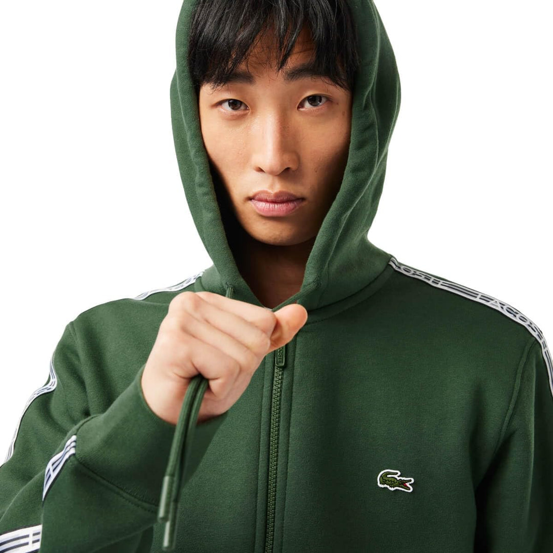 Lacoste Herren Sweatjacke SH5065, Männer Sweatshirt Reissverschluss,Logo,Regular Fit M Mammutbaum, M