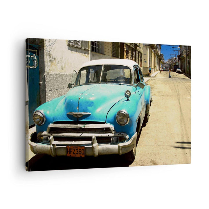 Bilder auf Leinwand Auto Klassiker Kuba Havanna Leinwandbild 70x50cm Wandbilder Dekoration Wohnzimme