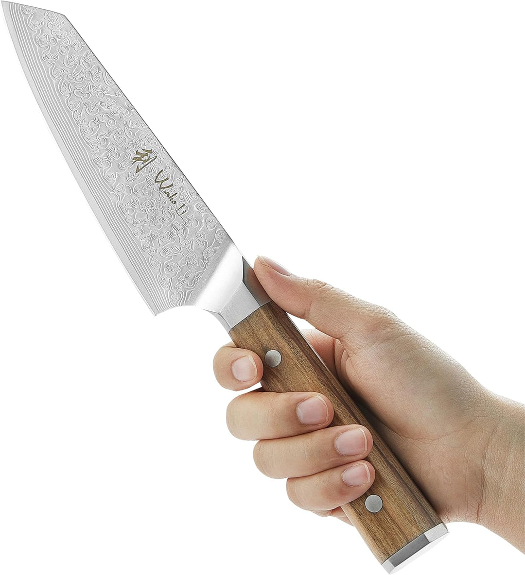 Wakoli Oribu Kiritsuke Kleines Chefmesser 15 cm extrem scharfe Klinge aus 67 Lagen I Damast Küchenme