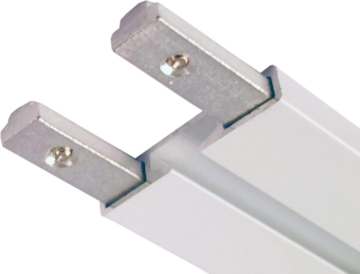 Vorhangschiene Aluminium - Weiss "1 Lauf" 120cm - Flache Gardinenschiene (7mm) - inkl. Vorhanggleite