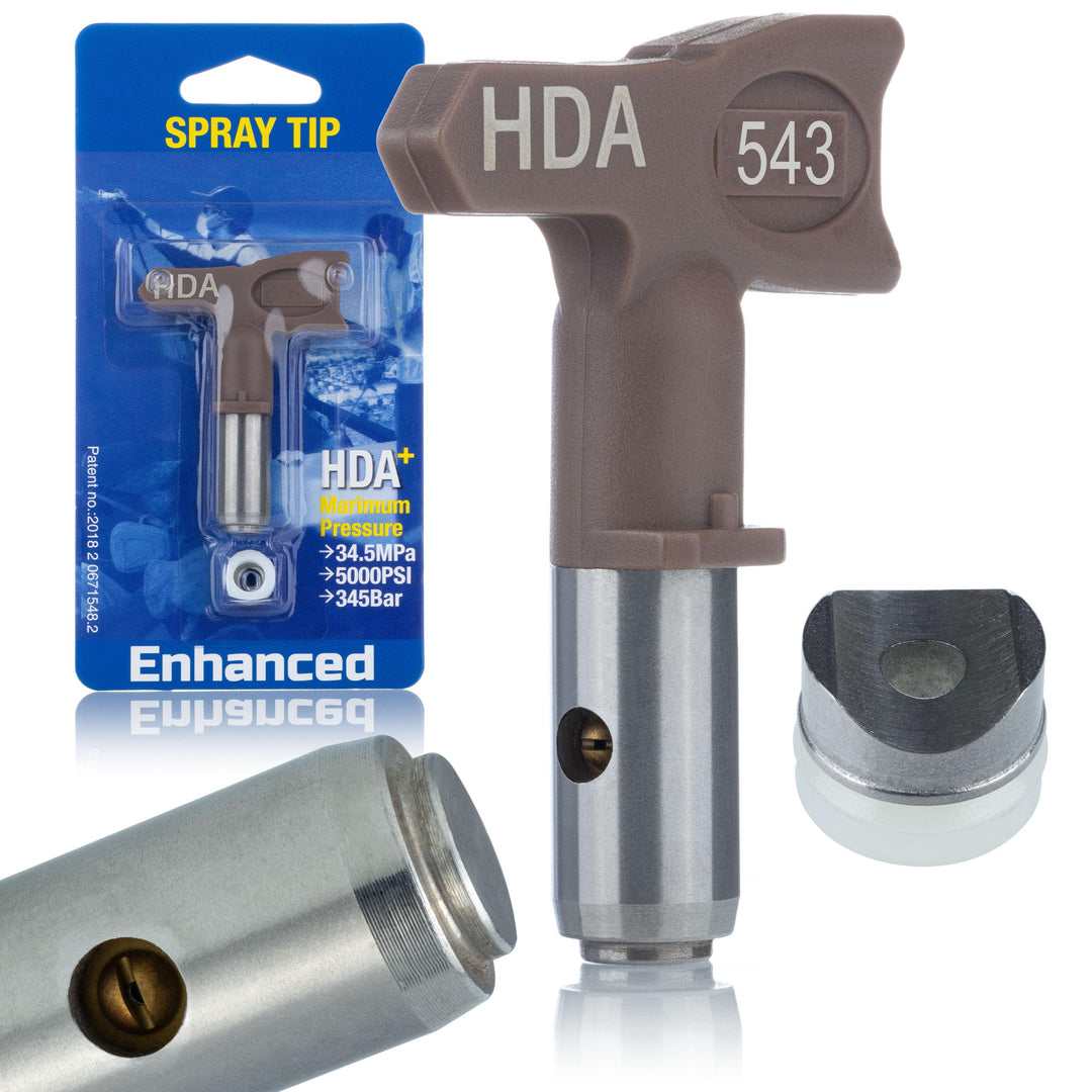 HDA+ 543 – Malermundstück | Sprühbreite: 25 cm, Nickel, korrosionsbeständig | Für Spachtelmasse, hoc