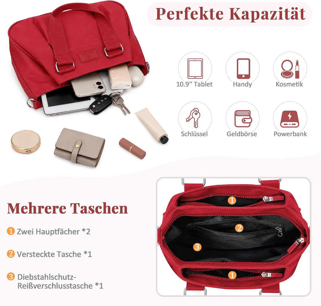 DORRISO Umhängetasche Damen Handtasche Reise Schultertasche Leicht Umhängetaschen Arbeit Täglich Url