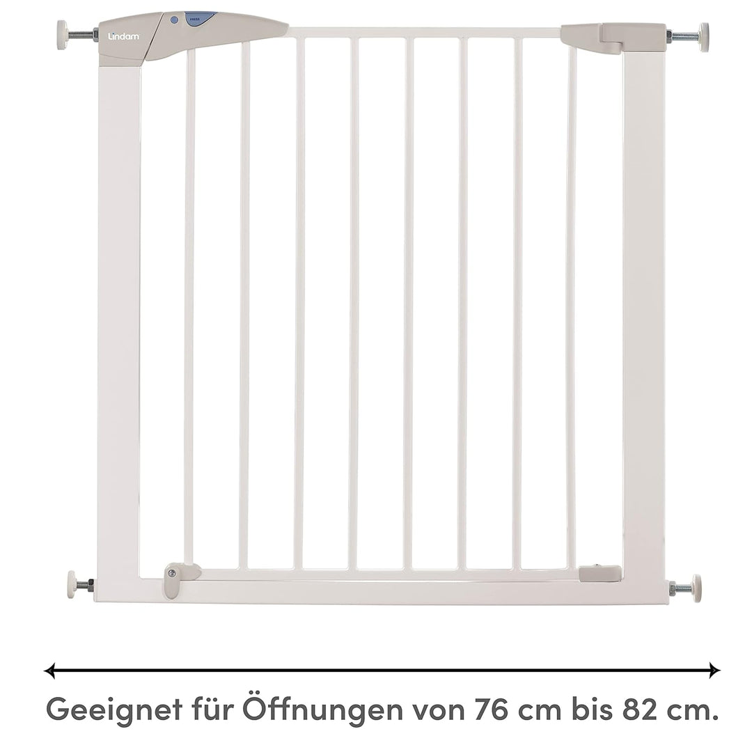 Munchkin Lindam Türgitter für Babys, ausziehbares Türschutzgitter & Treppenschutz zum Klemmen, ideal