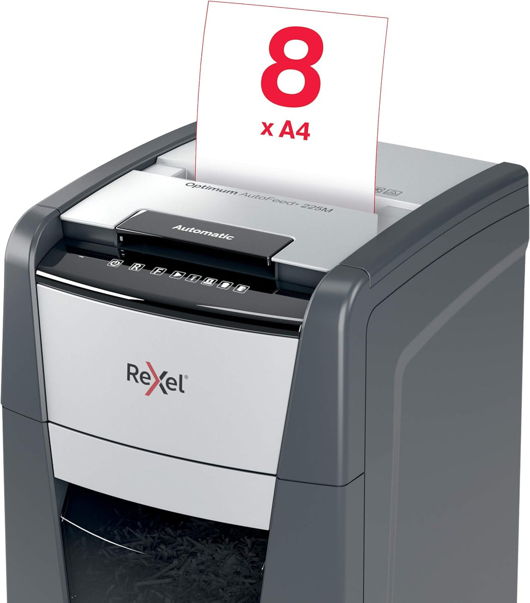 Rexel Optimum AutoFeed+ 225M Automatischer Aktenvernichter, 225 Blatt automatisch, Sicherheitsstufe
