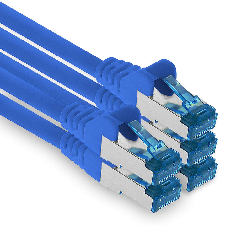 1aTTack.de Patchkabel – 5X 3 Meter Ethernet, Netzwerk, Lan Kabel CAT6a (für Gigabit Netzwerke, Route
