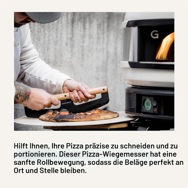 Gozney Pizza-Wippe mit Holzgriff und Edelstahlklinge, 33,5 cm scharfe Klinge, Pizzaofen-Zubehör