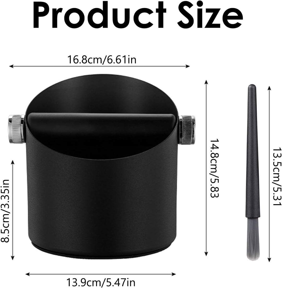 Ideal Swan Abklopfbehälter für Siebträger, Espresso Abklopfbehälter Kaffeesatz, Edelstahl Knock Box,