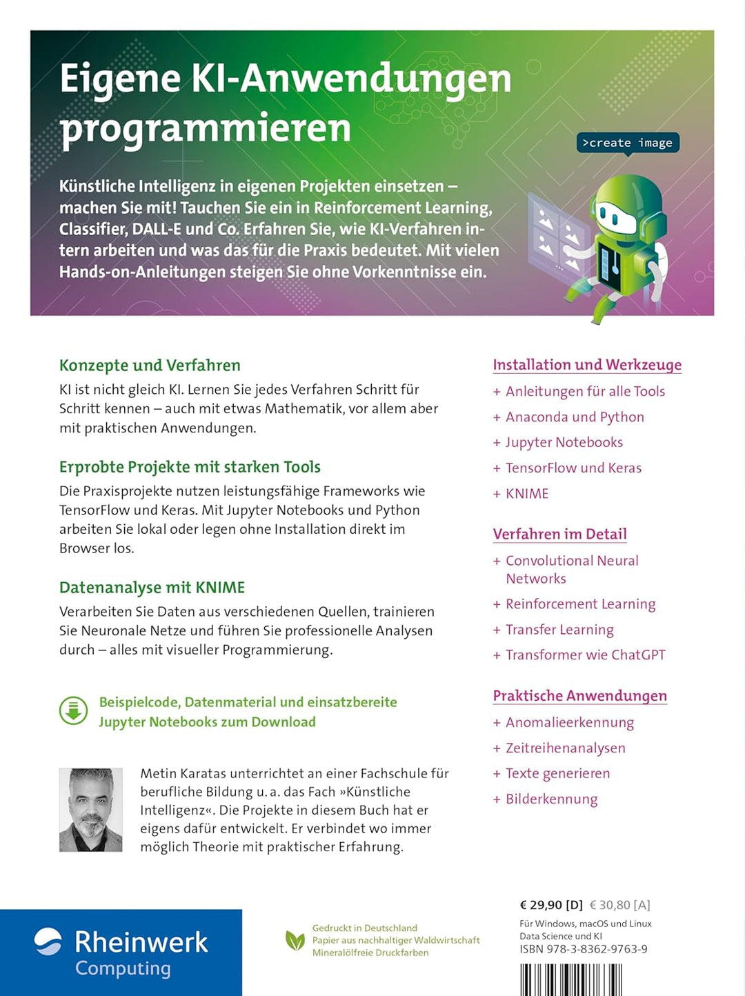 Eigene KI-Anwendungen programmieren: Ihr Einstieg in die KI mit zwölf Programmierprojekten. Einfach