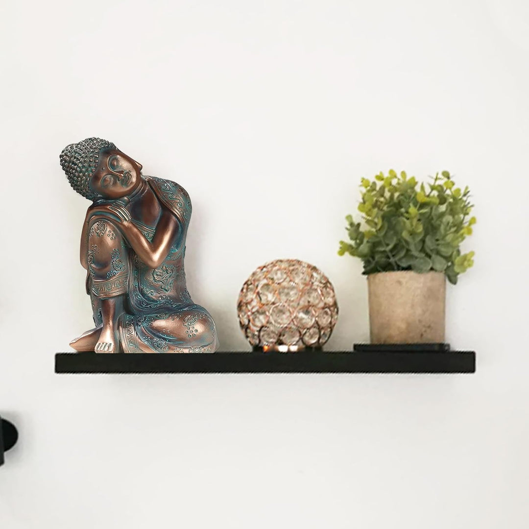 Schlafender Buddha Figur, 23x17x12.5 Dekoartikel Buddha Blau Buddha Figur Klein Garten Frostfest Bud