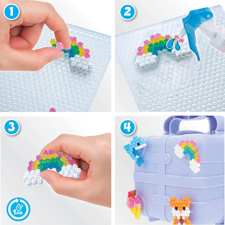 Aquabeads 31913 Mega Nachfüllperlen Set im Koffer - Perlen Nachfüllset Single, Single