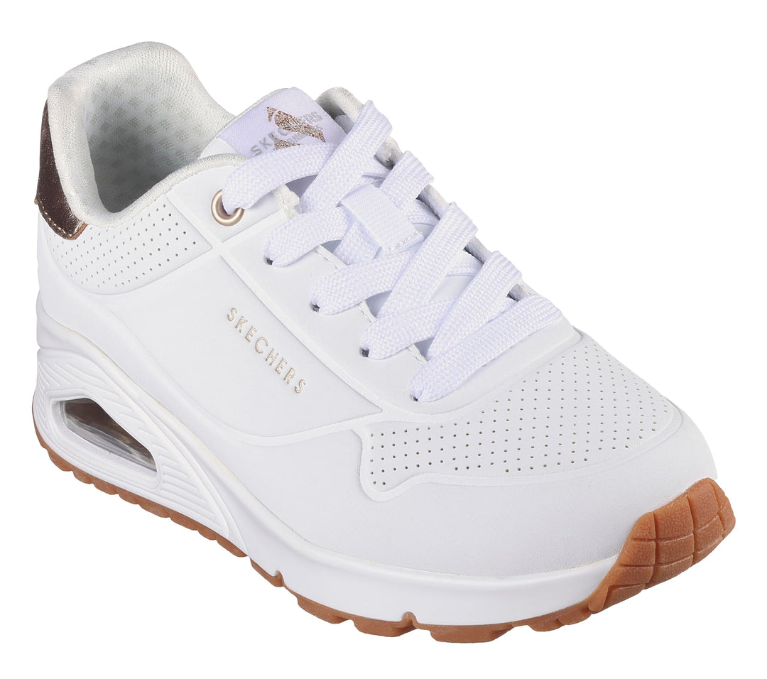 Skechers Herren UNO Gen1 Shimmer Away Sneaker 38 EU Weiss, 38 EU Weiss