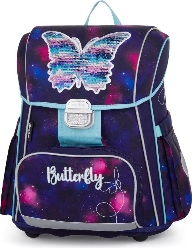 Butterfly Schmetterling 10 Teile Set SCHULRANZEN RANZEN Tornister Federmappe Tasche Schultüte 85 cm