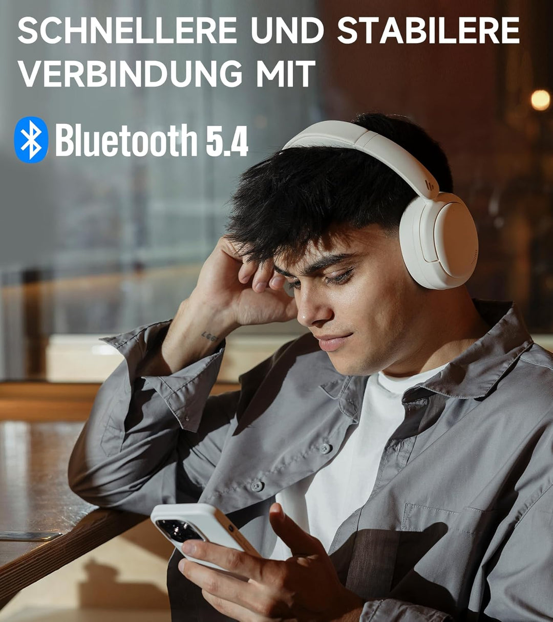 Edifier W800BT Pro Hybrid ANC Kopfhörer, Hi-Res Audio, 45Std. AKKU, Schnelles Aufladen, Faltbar, Kab