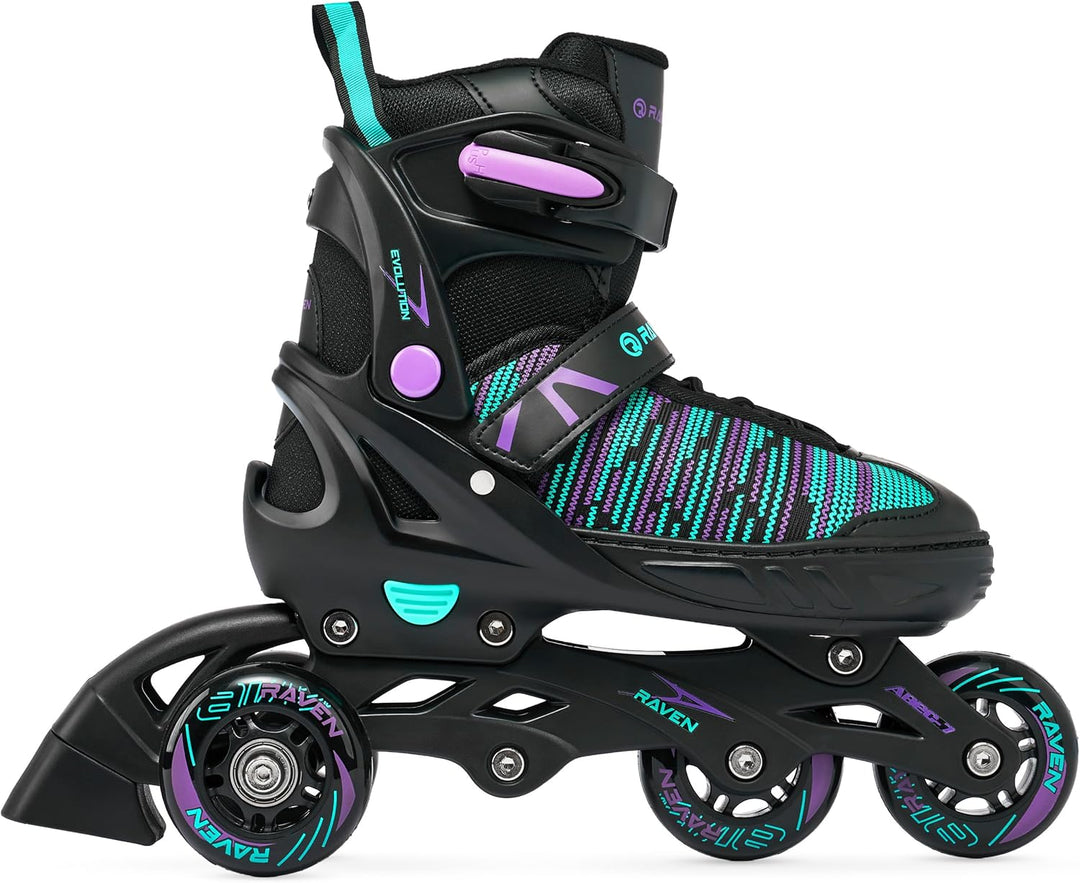 RAVEN 4in1 Inline Skates Triskates Rollschuhe Schlittschuhe Inliner für Kinder Erwachsene Mädchen Da