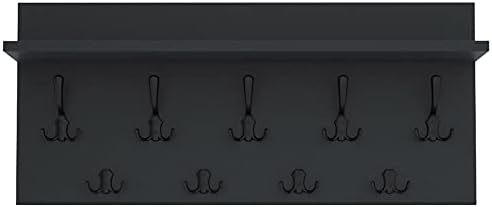 AKKE Mikon 40x70 | VERTI Garderobenpaneel Wandgarderobe Garderobe Wandpaneel Kleiderstange SCHWARZ |