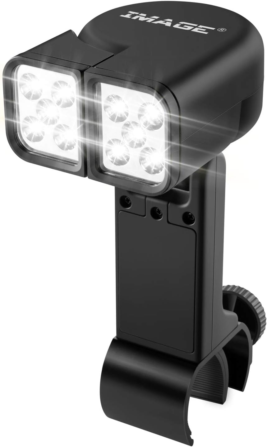Grilllampe Grill Licht 10 LEDs verstellbare BBQ Grillbeleuchtung mit Touch Schalter und C-Klemme Bef