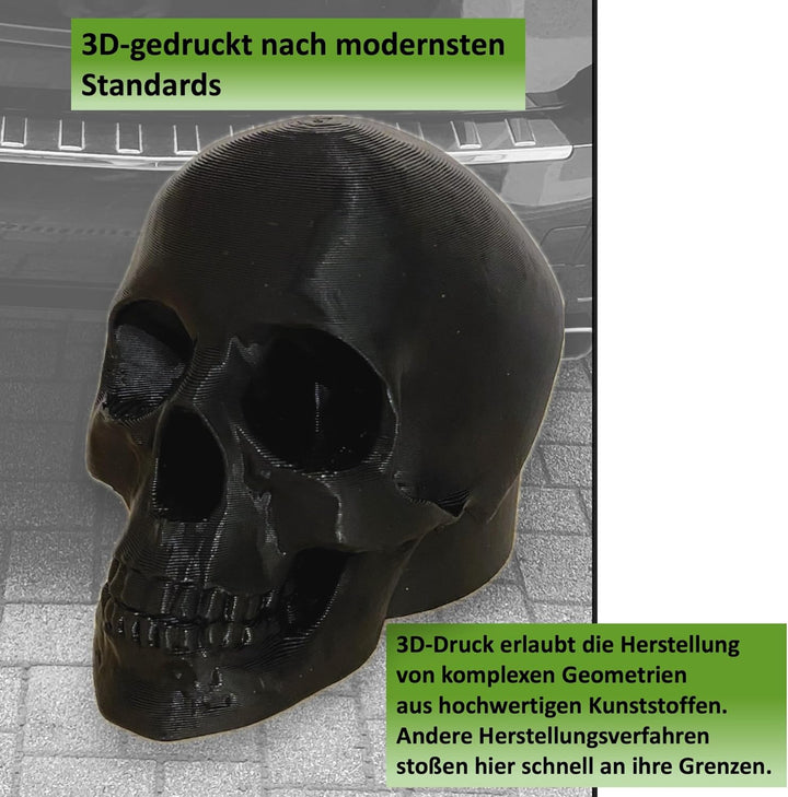 Anhängerkupplung Abdeckung "Totenkopf" - Kappe Schutzkappe für 50mm Kugelkopf Motiv: "Skull Helm Sta